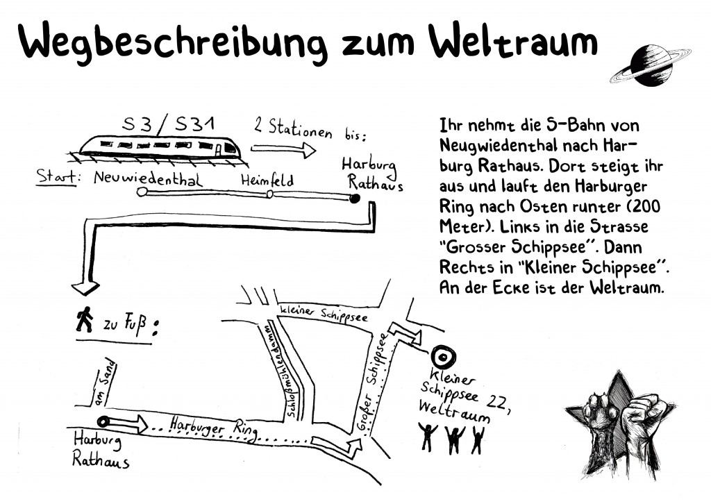 wegbeschreibung weltraum